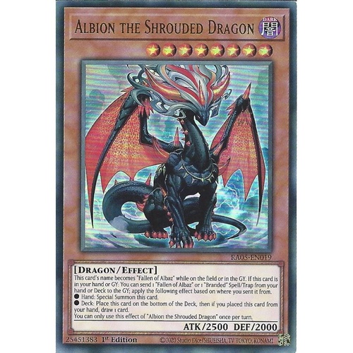 RA05-EN019 Albion the Shrouded Dragon Ultra Rare 1st Edition NM