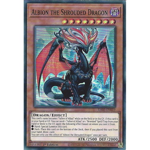 RA05-EN019 Albion the Shrouded Dragon Super Rare 1st Edition NM