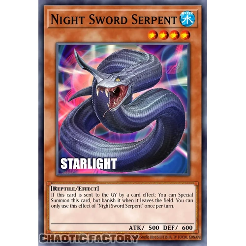 RA05-EN020 Night Sword Serpent Starlight Rare 1st Edition NM