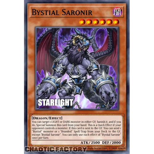 RA05-EN023 Bystial Saronir Starlight Rare 1st Edition NM
