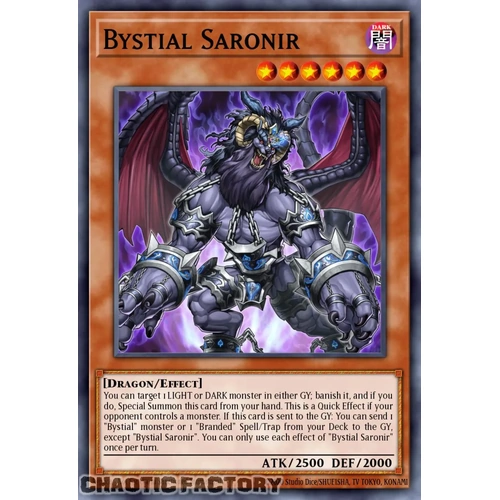 RA05-EN023 Bystial Saronir Ultra Rare 1st Edition NM