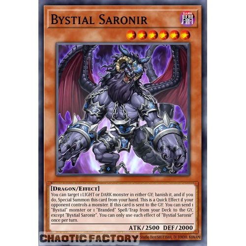 RA05-EN023 Bystial Saronir Ultimate Rare 1st Edition NM