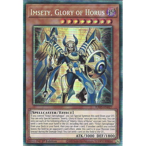 RA05-EN027 Imsety, Glory of Horus Collector's Rare 1st Edition NM