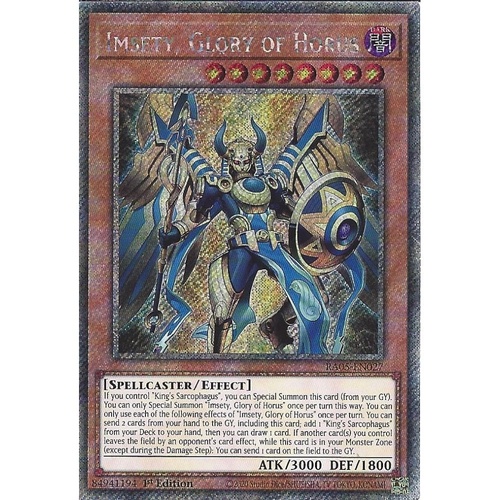 RA05-EN027 Imsety, Glory of Horus Platinum Rare 1st Edition NM