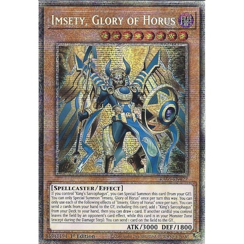 RA05-EN027 Imsety, Glory of Horus Starlight Rare 1st Edition NM
