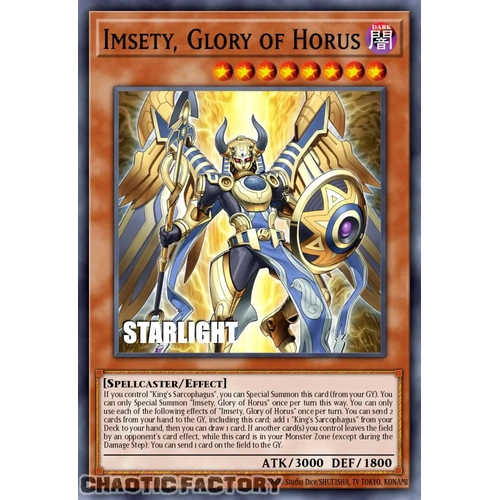 RA05-EN027 Imsety, Glory of Horus Starlight Rare 1st Edition NM