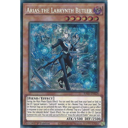 RA05-EN028 Arias the Labrynth Butler Secret Rare 1st Edition NM