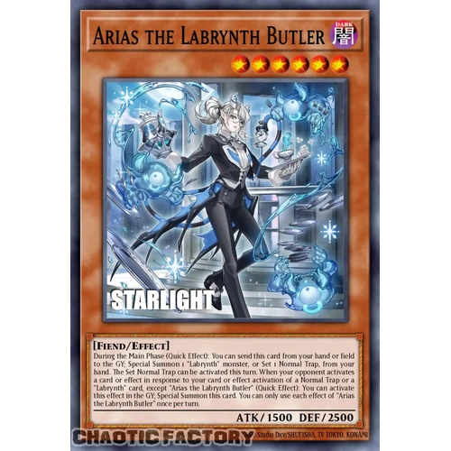 RA05-EN028 Arias the Labrynth Butler Starlight Rare 1st Edition NM