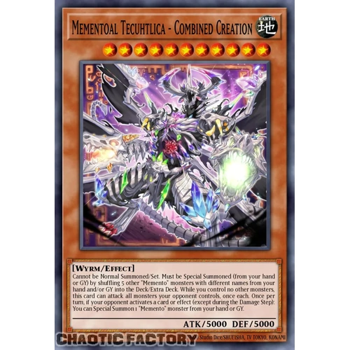 RA05-EN029 Mementoal Tecuhtlica - Combined Creation Platinum Rare 1st Edition NM