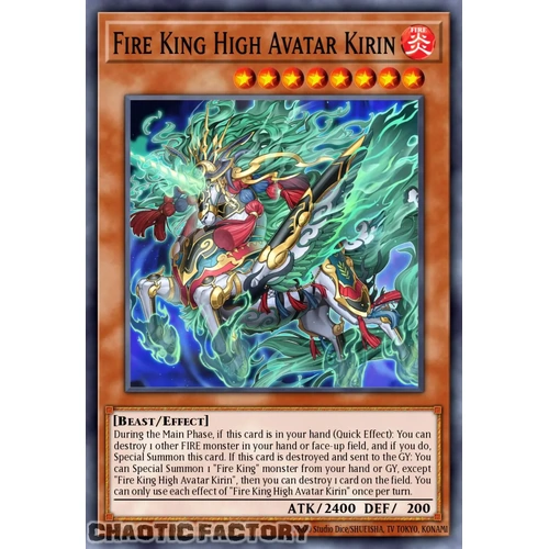 RA05-EN032 Fire King High Avatar Kirin Platinum Rare 1st Edition NM