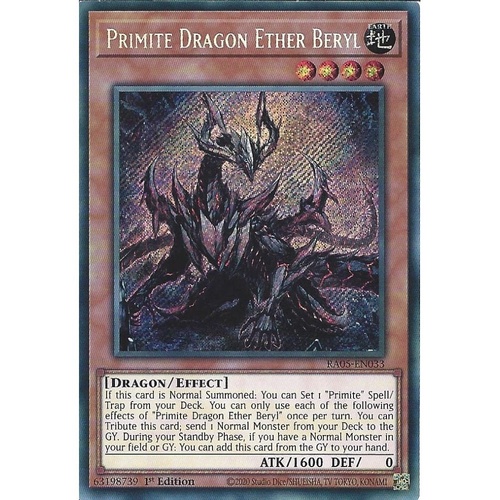 RA05-EN033 Primite Dragon Ether Beryl Secret Rare 1st Edition NM