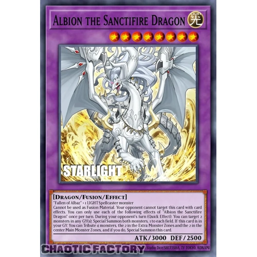 RA05-EN037 Albion the Sanctifire Dragon Starlight Rare 1st Edition NM