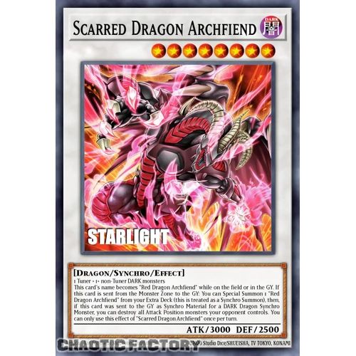 RA05-EN044 Scarred Dragon Archfiend Starlight Rare 1st Edition NM