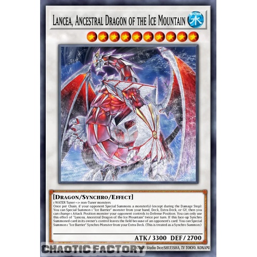 RA05-EN045 Lancea, Ancestral Dragon of the Ice Mountain Ultimate Rare 1st Edition NM