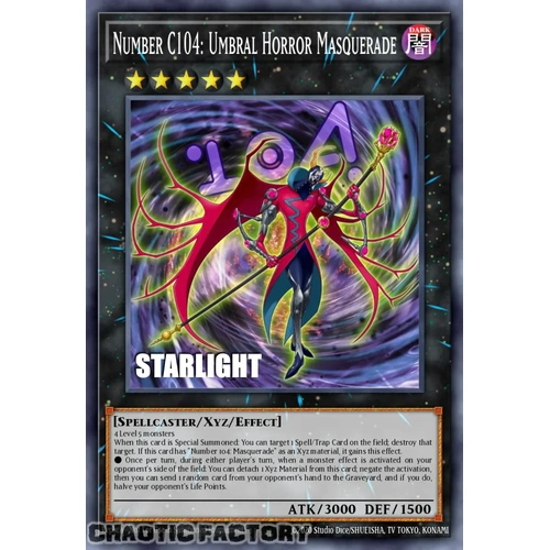 RA05-EN046 Number C104: Umbral Horror Masquerade Starlight Rare 1st Edition NM
