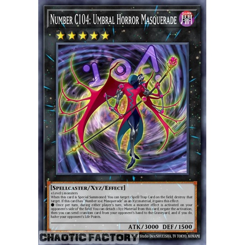 RA05-EN046 Number C104: Umbral Horror Masquerade Ultimate Rare 1st Edition NM