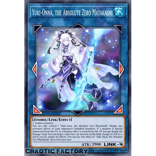 RA05-EN057 Yuki-Onna, the Absolute Zero Mayakashi Ultimate Rare 1st Edition NM