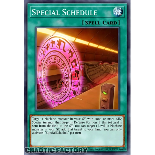 RA05-EN060 Special Schedule Super Rare 1st Edition NM