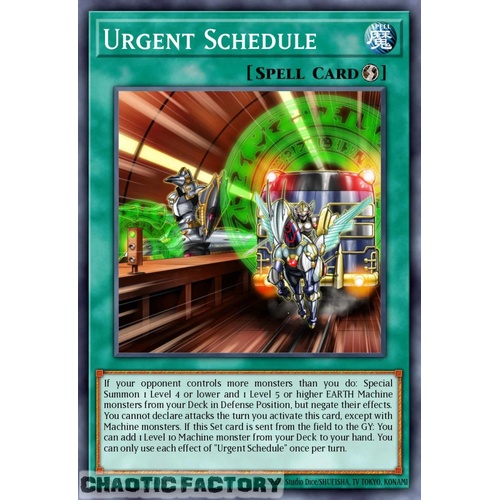 RA05-EN064 Urgent Schedule Ultimate Rare 1st Edition NM