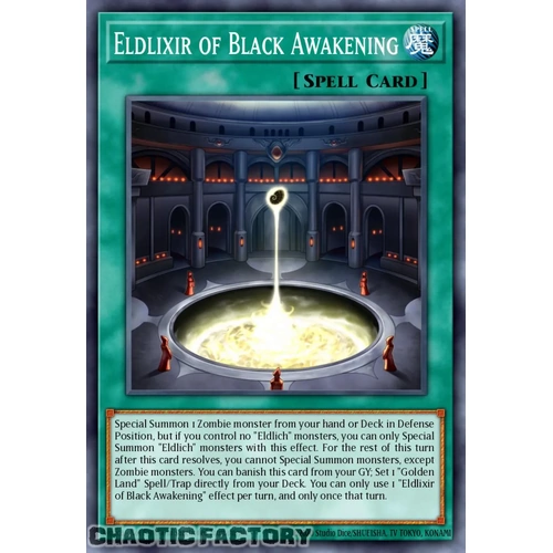 RA05-EN065 Eldlixir of Black Awakening Platinum Rare 1st Edition NM