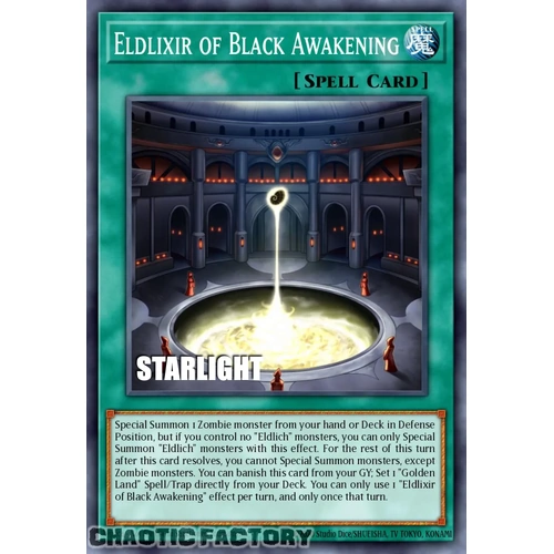 RA05-EN065 Eldlixir of Black Awakening Starlight Rare 1st Edition NM