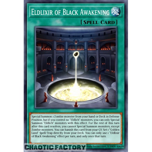 RA05-EN065 Eldlixir of Black Awakening Ultimate Rare 1st Edition NM