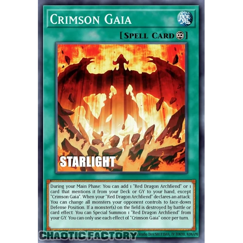 RA05-EN070 Crimson Gaia Starlight Rare 1st Edition NM