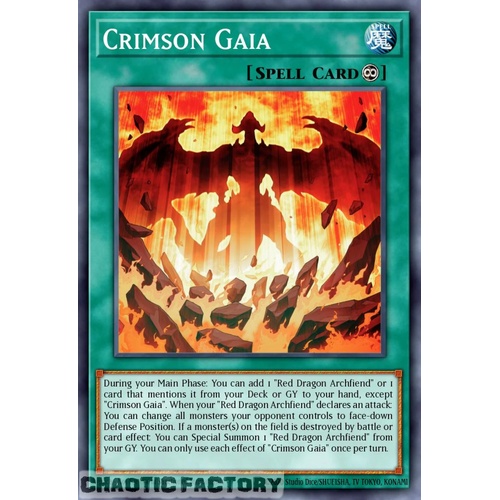 RA05-EN070 Crimson Gaia Ultimate Rare 1st Edition NM