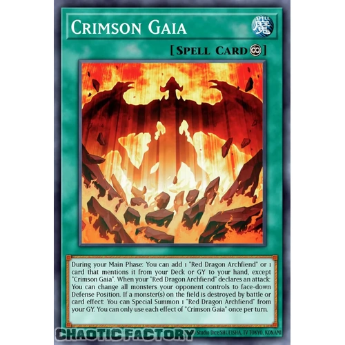 RA05-EN070 Crimson Gaia Super Rare 1st Edition NM