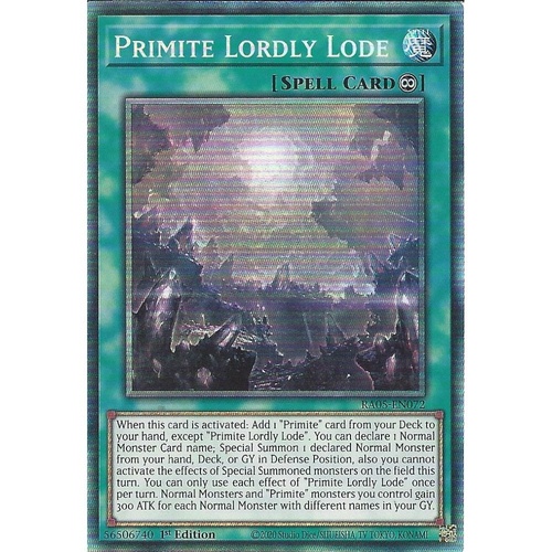 RA05-EN072 Primite Lordly Lode Collector's Rare 1st Edition NM