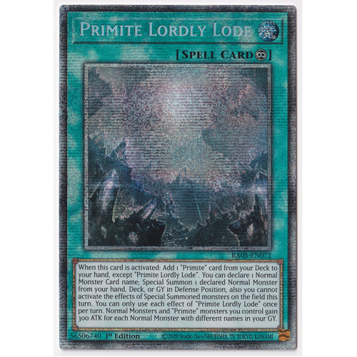 RA05-EN072 Primite Lordly Lode Starlight Rare 1st Edition NM