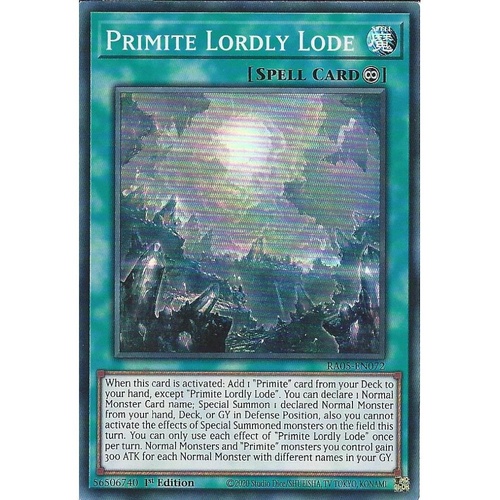 RA05-EN072 Primite Lordly Lode Super Rare 1st Edition NM
