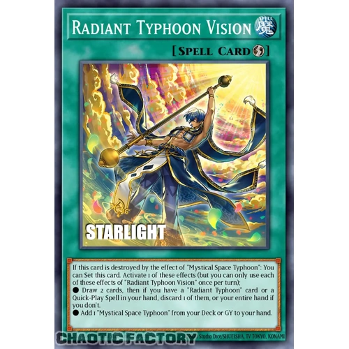 RA05-EN075 Radiant Typhoon Vision Starlight Rare 1st Edition NM