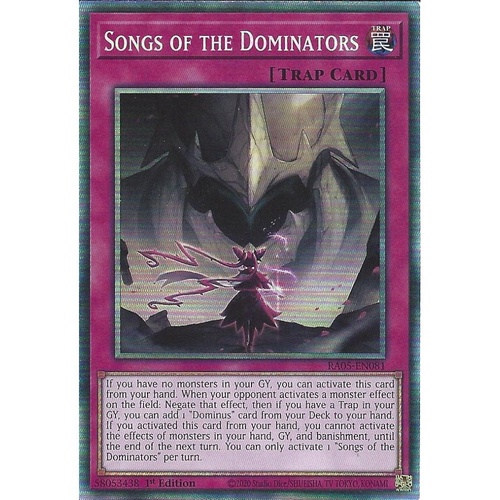 RA05-EN081 Songs of the Dominators Collector's Rare 1st Edition NM