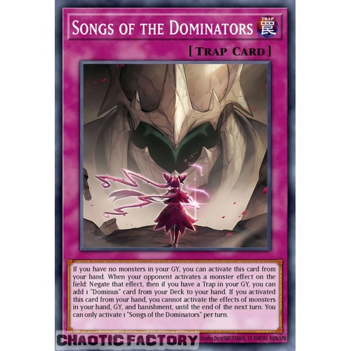 RA05-EN081 Songs of the Dominators Ultimate Rare 1st Edition NM
