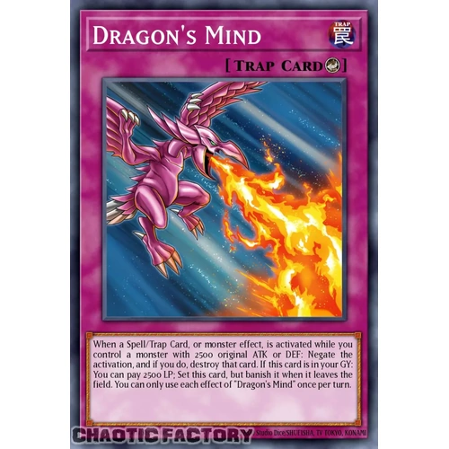 RA05-EN082 Dragon's Mind Platinum Rare 1st Edition NM