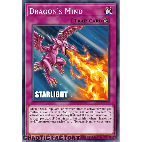 RA05-EN082 Dragon's Mind Starlight Rare 1st Edition NM