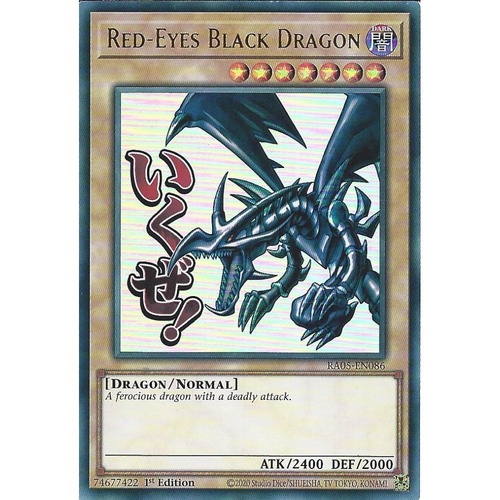 RA05-EN086 Red-Eyes Black Dragon STAMP Ultra Rare 1st Edition NM