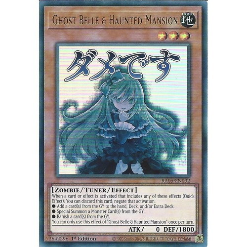 RA05-EN092 Ghost Belle & Haunted Mansion STAMP Ultra Rare 1st Edition NM