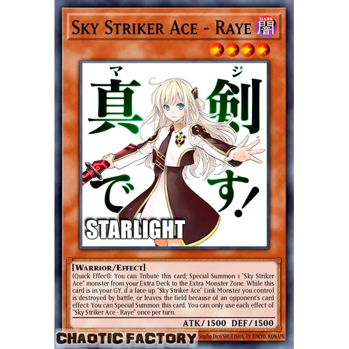 RA05-EN093 Sky Striker Ace - Raye Starlight rare 1st Edition NM