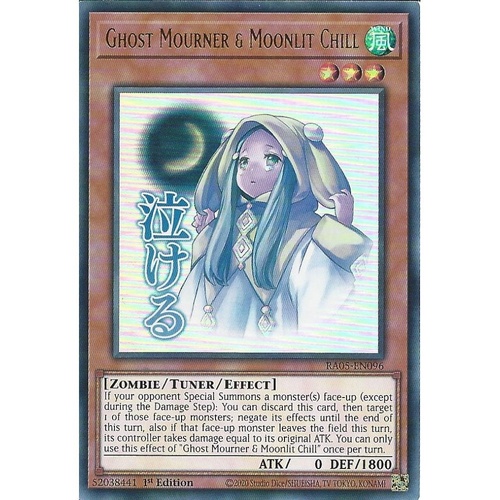 RA05-EN096 Ghost Mourner & Moonlit Chill STAMP Ultra Rare 1st Edition NM