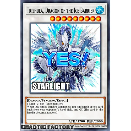 RA05-EN101 Trishula, Dragon of the Ice Barrier Starlight rare 1st Edition NM