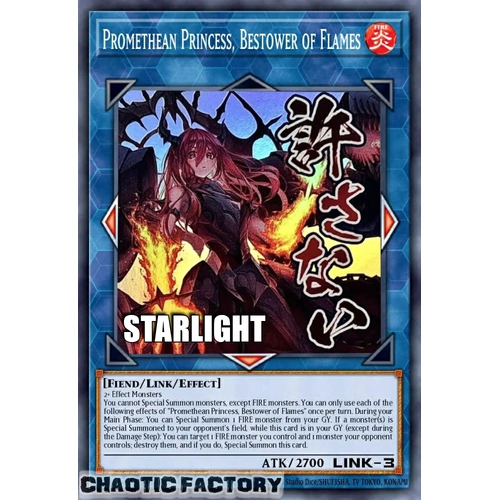 RA05-EN107 Promethean Princess, Bestower of Flames Starlight rare 1st Edition NM