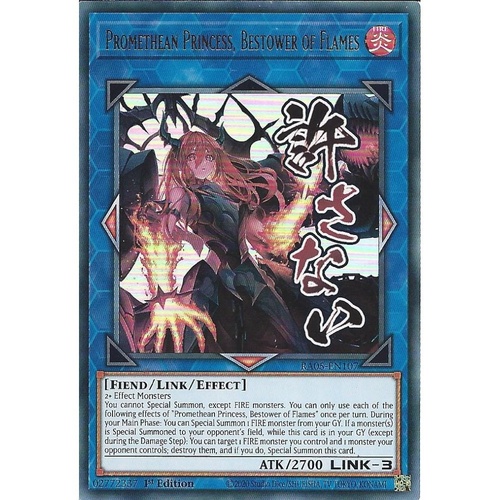 RA05-EN107 Promethean Princess, Bestower of Flames STAMP Ultra Rare 1st Edition NM