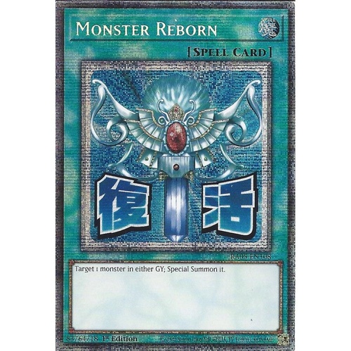RA05-EN108 Monster Reborn STAMP Starlight rare 1st Edition NM