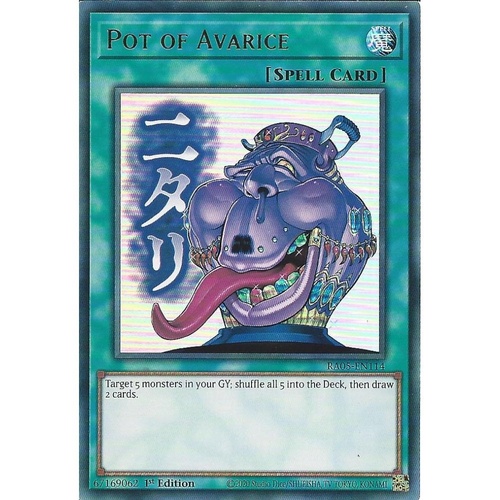 RA05-EN114 Pot of Avarice STAMP Ultra Rare 1st Edition NM