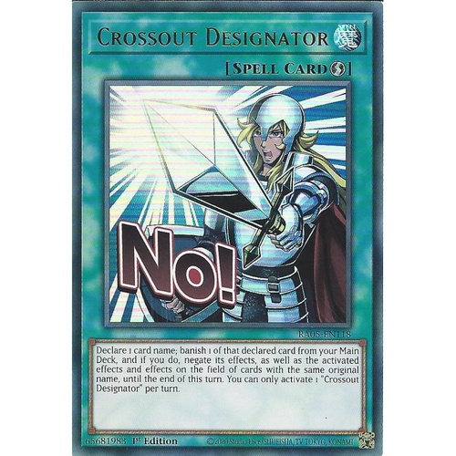 RA05-EN118 Crossout Designator STAMP Ultra Rare 1st Edition NM