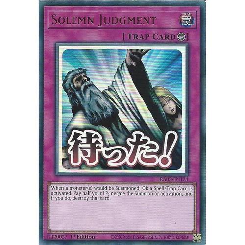 RA05-EN124 Solemn Judgment STAMP Ultra Rare 1st Edition NM