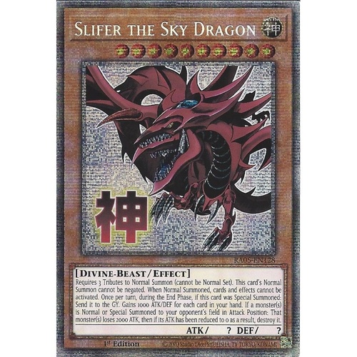 RA05-EN128 Slifer the Sky Dragon STAMP Starlight rare 1st Edition NM