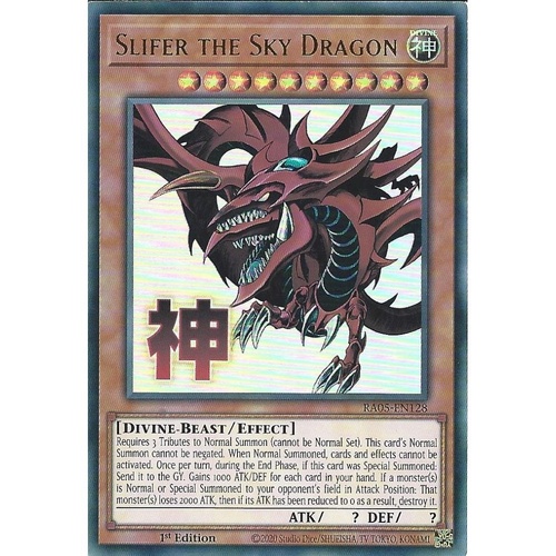 RA05-EN128 Slifer the Sky Dragon STAMP Ultra Rare 1st Edition NM